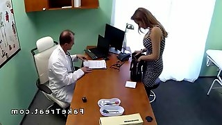 Patient with huge boobs bangs doctor