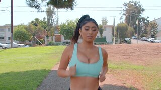 Hot Latina Violet Myers teases with their way round ass in the lead riidng a dick