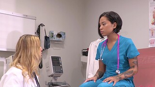 Lesbian sex nearby the hospital - Honey Gold and Kleio Valentien